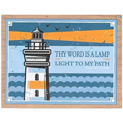 Edge Collections - 9.5" x 11.75" x 3" - Brown - Lighthouse-Themed Memory Keepsake Box! Image 2