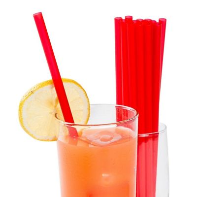 Edge Collections  - 9" - Giant Red Unwrapped Straws! Image 1