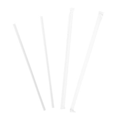 Edge Collections  - 9" - Jumbo Clear Paper Wrapped Straws! Image 1