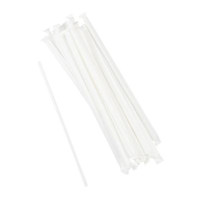 Edge Collections  - 9" - Jumbo Clear Paper Wrapped Straw! Image 2