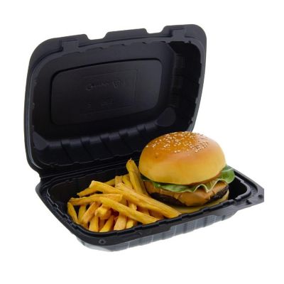 Edge Collections  - 9" X 6" X 3" - Hoagie Filled PP Vented Hinged Container! Image 1