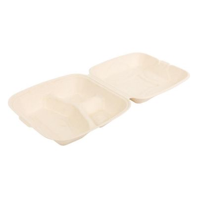 Edge Collections  - 9" x 9" x 3.19" - Large 3 Section Hinged Lid Containers! Image 2