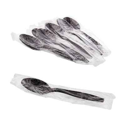 Edge Collections  - Black - Individually Wrapped Teaspoons! Image 1