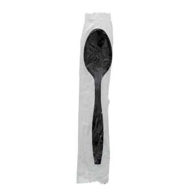 Edge Collections  - Black - Individually Wrapped Teaspoons! Image 2
