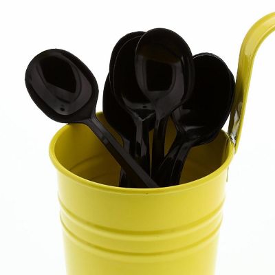 Edge Collections  - Black - Polypropylene Soup Spoons! Image 1