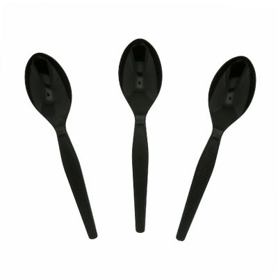 Edge Collections  - Black - Polystyrene Teaspoons! Image 1