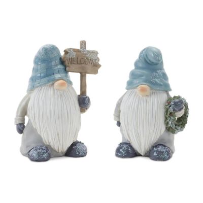 Edge Collections - Blue with Grey - Winter Gnome Figurine! Image 1