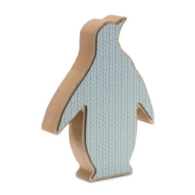 Edge Collections - Blue - Wood Penguin Decor! Image 1