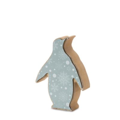 Edge Collections - Blue - Wood Penguin Decor! Image 2