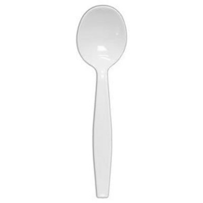 Edge Collections  - Bulk Heavy White Polystyrene Soup Spoons! Image 1