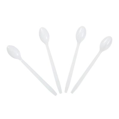 Edge Collections  - Durable White Polypropylene Soda Spoons! Image 1