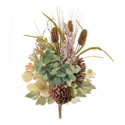 Edge Collections - Green with Brown - Mixed Fall Foliage Bush! Image 1