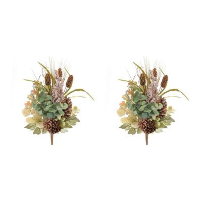 Edge Collections - Green with Brown - Mixed Fall Foliage Bush! Image 2