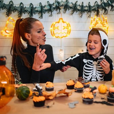 Edge Collections - Halloween Window Lights: Spider, Witch Hat, Pumpkin With Suction Cups - 3 Pack Image 1