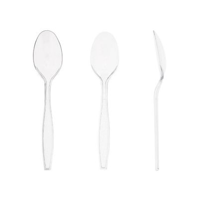 Edge Collections  - Heavy Clear Polystyrene Teaspoons! Image 1