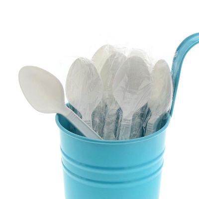 Edge Collections  - Heavy Weight White Wrapped Teaspoons! Image 1