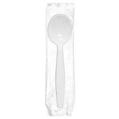 Edge Collections  - Heavy White Wrapped Soup Spoons! Image 1