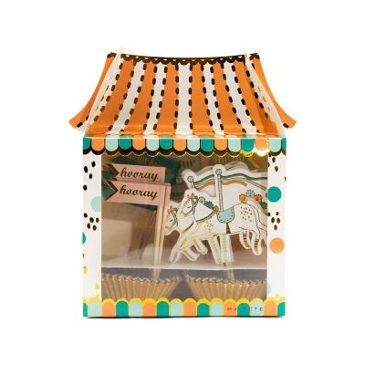 Edge Collections - Multicolor - Fun Fair Cupcake Kit With  Wrappers And Toppers! Image 1