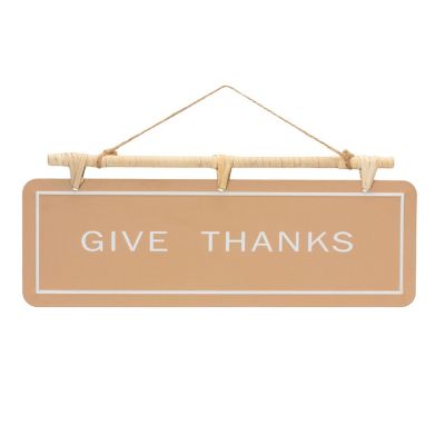 Edge Collections - Multicolor - Hanging Fall Sentiment Sign Orange Beige! Image 1