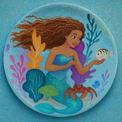 Edge Collections - Multicolor - Mermaid Themed Small Plates Image 2