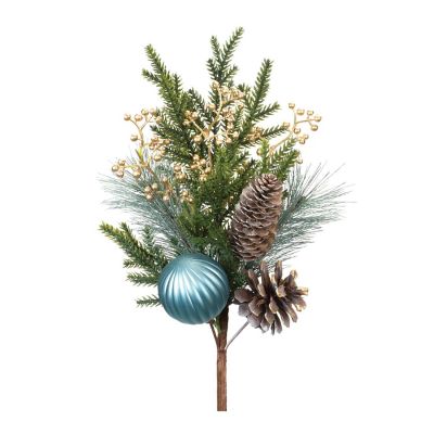Edge Collections - Multicolor - Pine Spray With Ornament! Image 1
