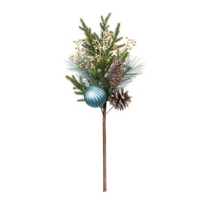 Edge Collections - Multicolor - Pine Spray With Ornament! Image 1