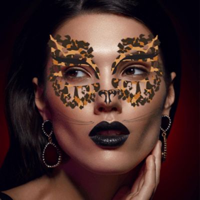 Edge Collections - Multicolor - Remix Temporary Tattoo Masquerade Mask! Image 1