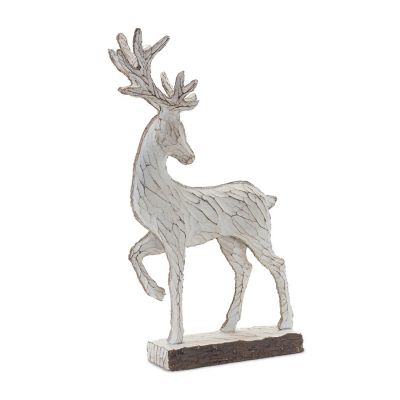 Edge Collections - Natural - Carved Deer Decor! Image 1