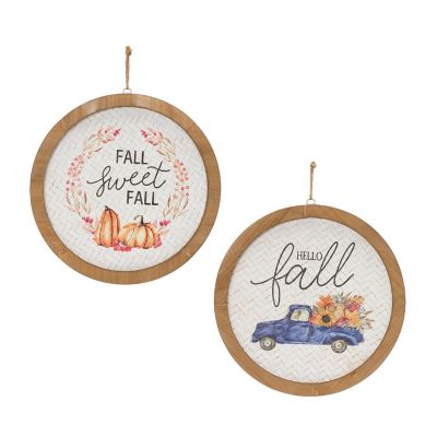 Edge Collections - Orange And White - Fall Harvest Plaques! Image 1