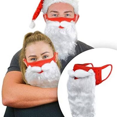 Edge Collections - Red - Festive Santa Beard Face Masks! Image 1