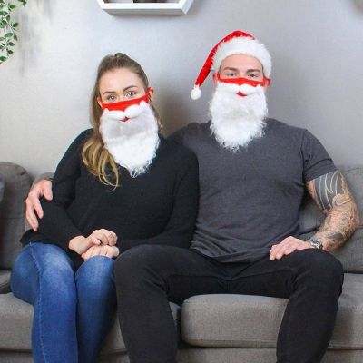Edge Collections - Red - Festive Santa Beard Face Masks! Image 2