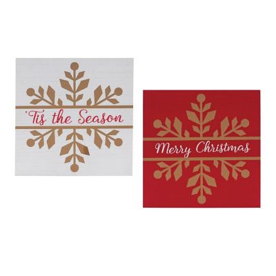 Edge Collections - Red with White - Snowflake Sentiment Sign! Image 1