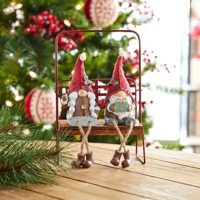 Edge Collections - Red with White - Winter Gnome Shelf Sitter! Image 1