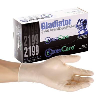 Edge Collections  - Small - White - Lightly-Powdered Gladiator Gloves! Image 1
