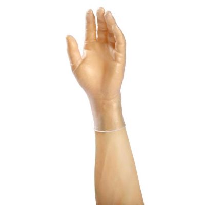 Edge Collections  - Small - White - Lightly-Powdered Vinyl Anchor Gloves! Image 1