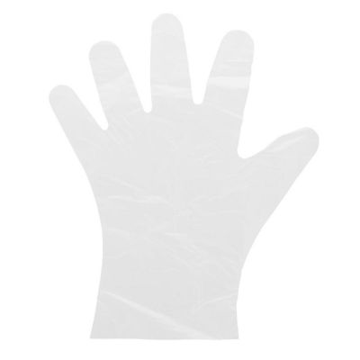 Edge Collections  - Small - White - Poly Foodguard Embossed Gloves (Small)! Image 2