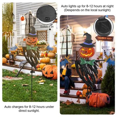 Edge Collections - Waterproof Iron Scarecrow Shape Solar Powered Stake Light Image 2