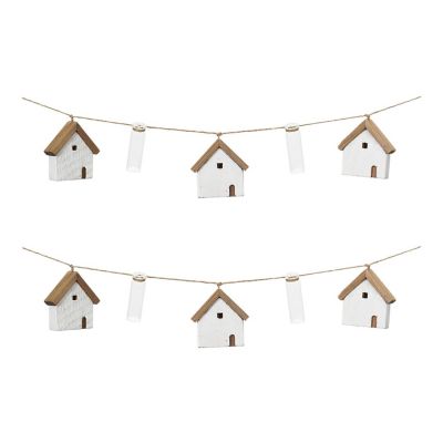 Edge Collections - White - House and Tube Vase String Garland Set! Image 2