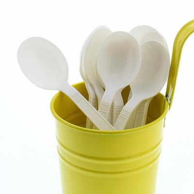 Edge Collections  - White Polypropylene Soup Spoons! Image 1