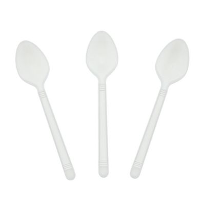 Edge Collections  - White Polypropylene Teaspoons! Image 1