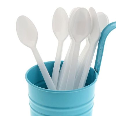 Edge Collections  - White Polystyrene Soda Spoons! Image 1