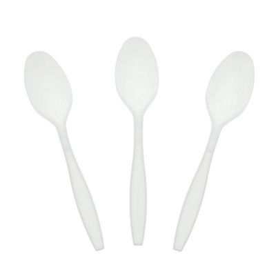 Edge Collections  - White Retail Boxed Polystyrene Teaspoons! Image 1