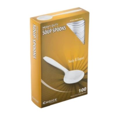 Edge Collections  - White Retail Boxed Polystyrene Teaspoons! Image 2