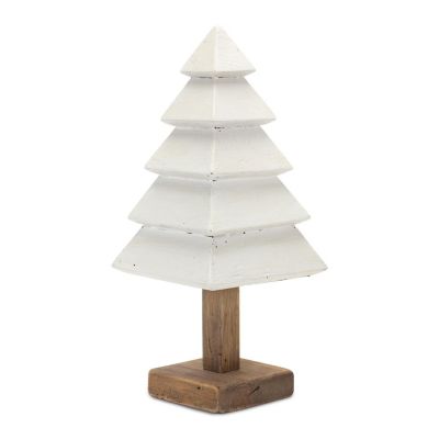Edge Collections - White - Wood Pine Trees Tiered Set! Image 1