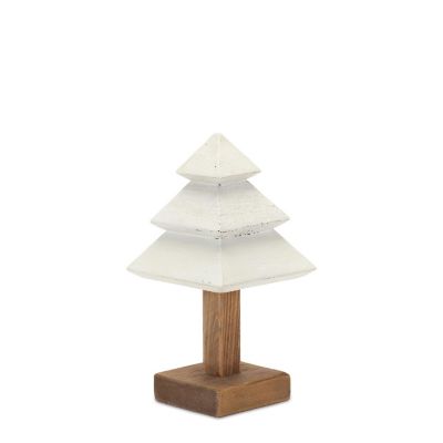 Edge Collections - White - Wood Pine Trees Tiered Set! Image 2