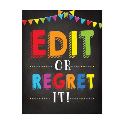 Edit It or Regret It Writing 8.5x11in Image 1