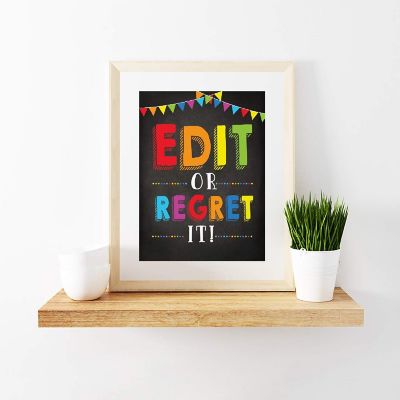 Edit It or Regret It Writing 8.5x11in Image 1