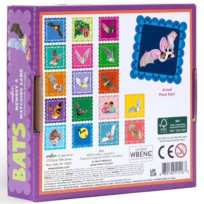 Eeboo: Bats Little Memory &amp; Matching Game - Ages 3+ Image 1