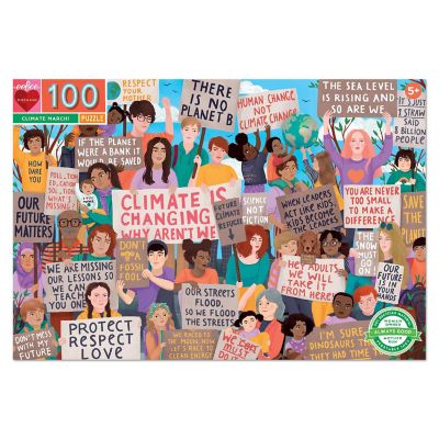 Eeboo: Climate March! 100 Piece Jigsaw Puzzle Image 1