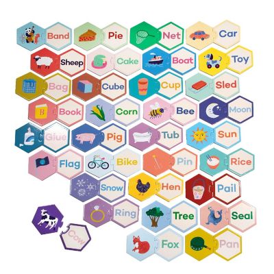 eeBoo Hexagon Puzzle Pairs &amp;#8211; Simple Words Educational Matching Game Image 2